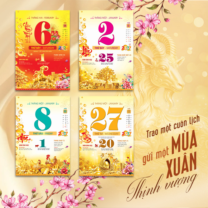 Bloc Lịch Tết Đại Đặc Biệt - Xuân Phú Quý (Có Hộp)
