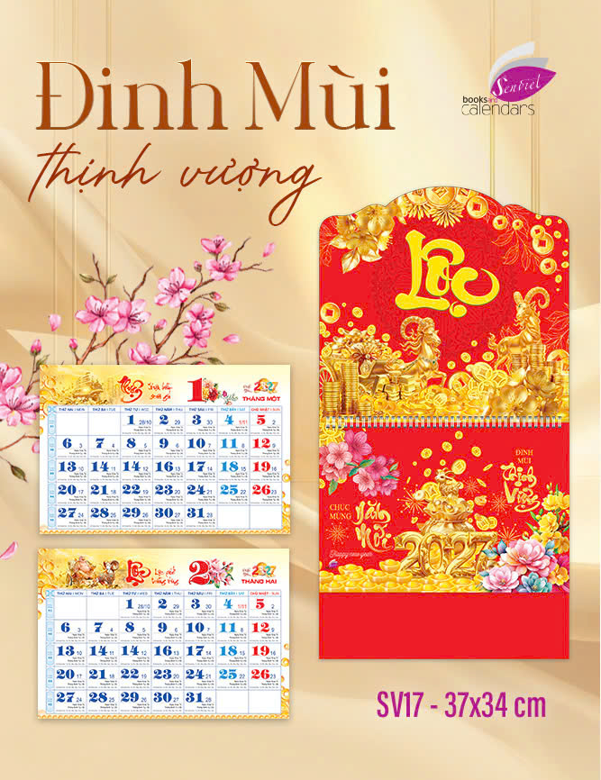 Lịch 12 Tháng - Đinh Mùi Thịnh Vượng