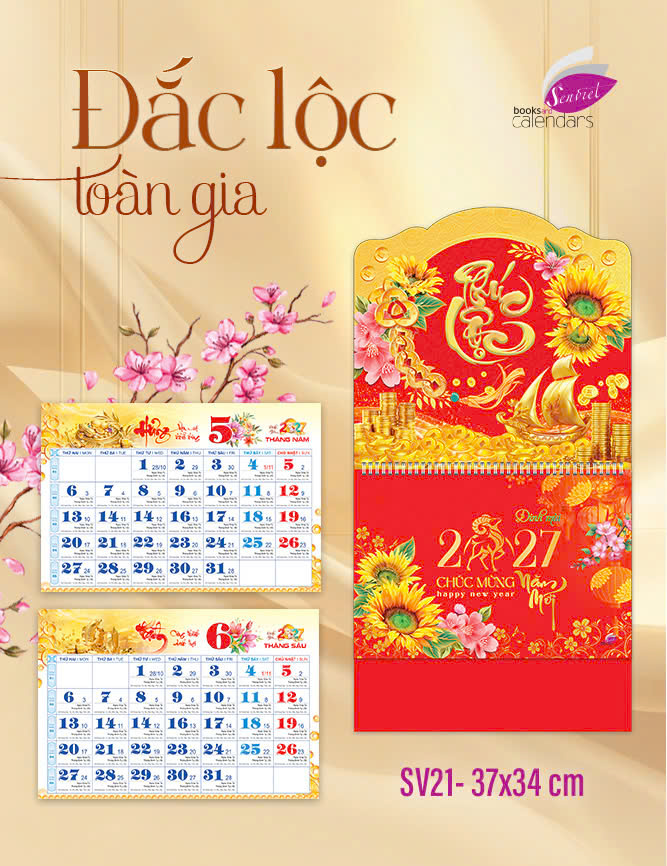 Lịch 12 Tháng - Đắc Lộc Toàn Gia