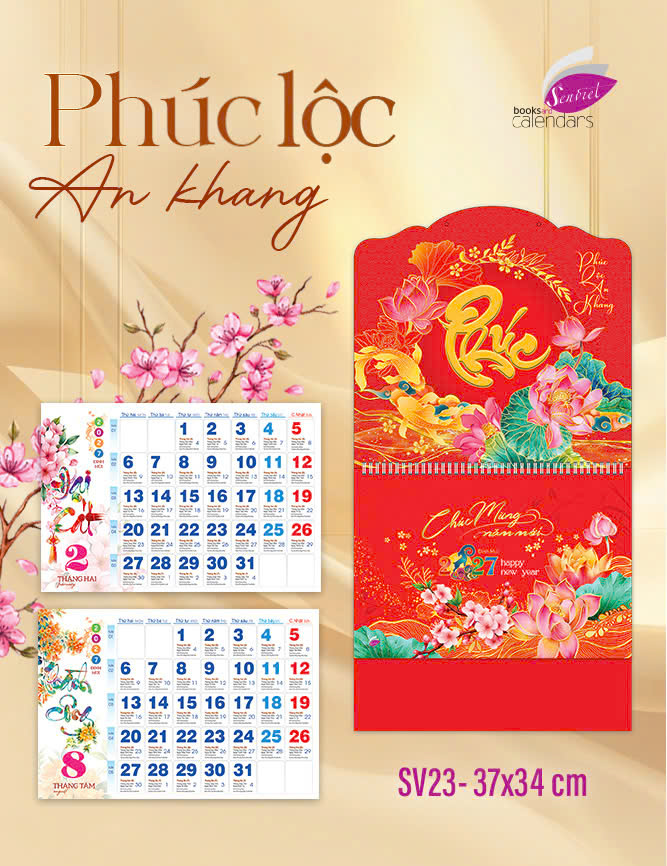 Lịch 12 Tháng - Phúc Lộc An Khang