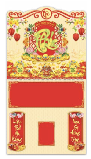 Bìa Lò Xo Dán Chữ Nổi - Chữ Phúc