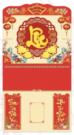 Bìa Lò Xo Dán Chữ Nổi - Chữ Lộc (SV44)
