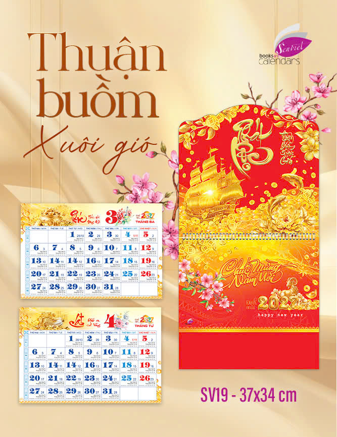 Lịch 12 Tháng - Thuận Buồm Xuôi Gió