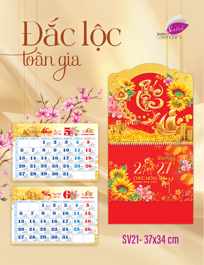 Lịch 12 Tháng - Đắc Lộc Toàn Gia