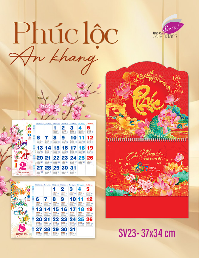 Lịch 12 Tháng - Phúc Lộc An Khang