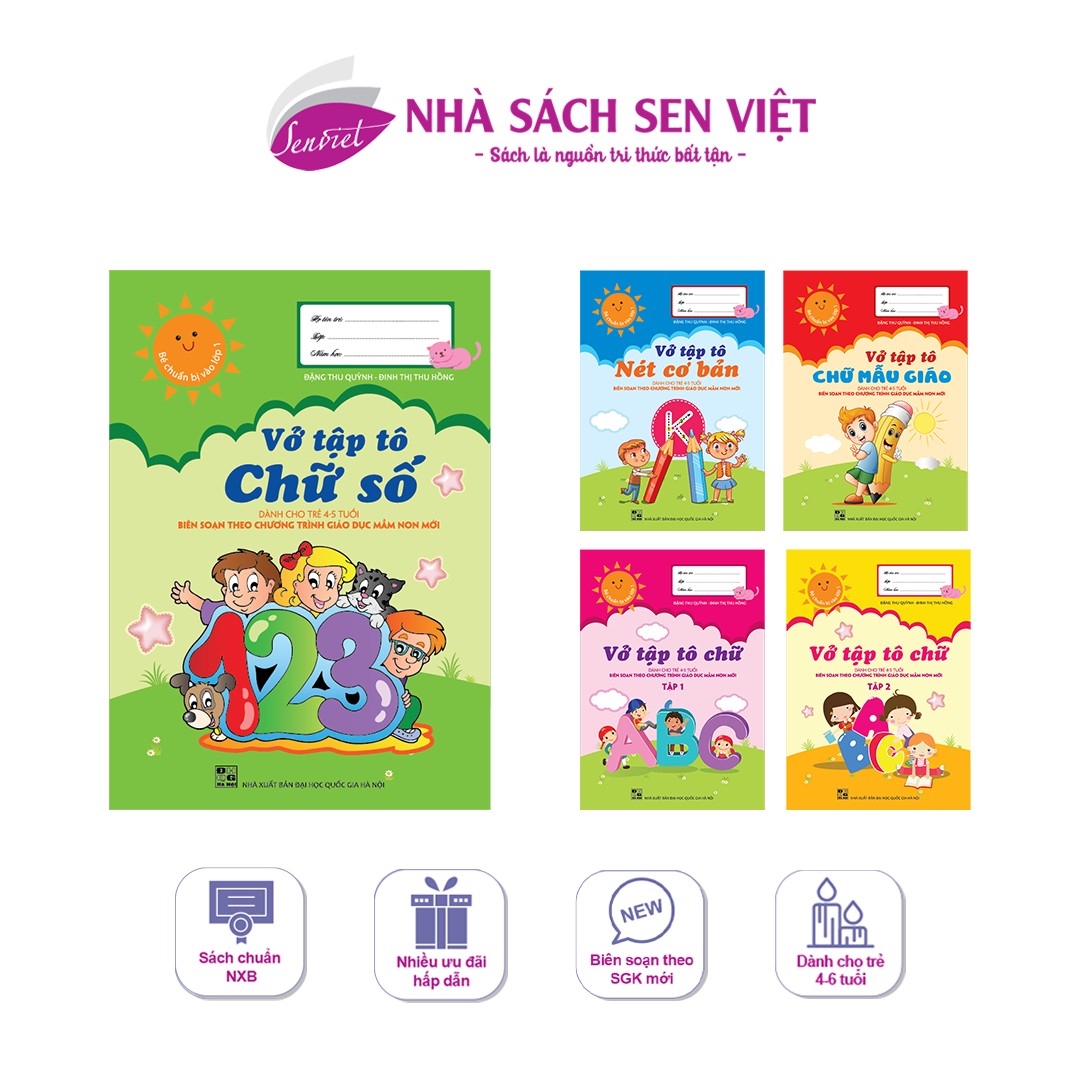 Set Vở Tập Tô Dành Cho Bé 4-5 tuổi (5 cuốn)